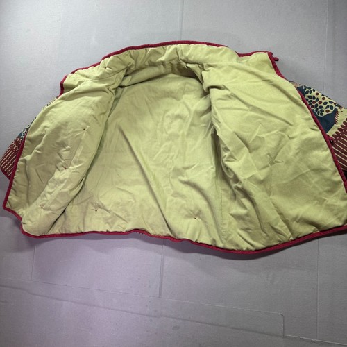 Asian Jacket Kids S/M Cows Horses Quilted Imperial Tang Chinese Toggle Button - Picture 3 of 16
