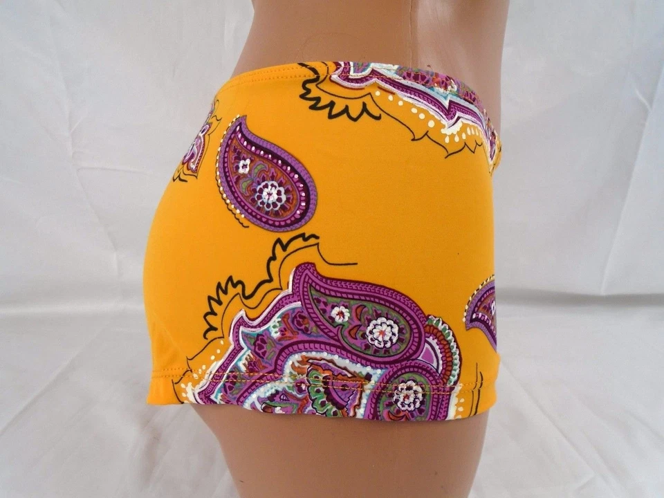 Sauvage Paisley Pattern Boy Shorts Small Orange Item #1753L - Image 2 of 3