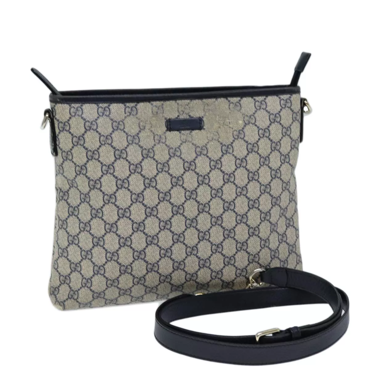 Sac à bandoulière GUCCI GG Supreme PVC sortie marine 388924 authentique 73108