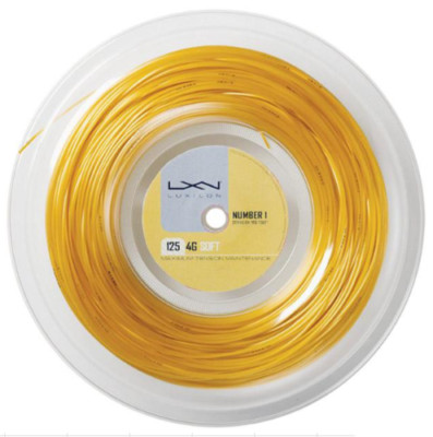 Wilson LUXILON 4G Soft 125 Reel, Gold, 16L-Gauge Tennis String (Rolls)