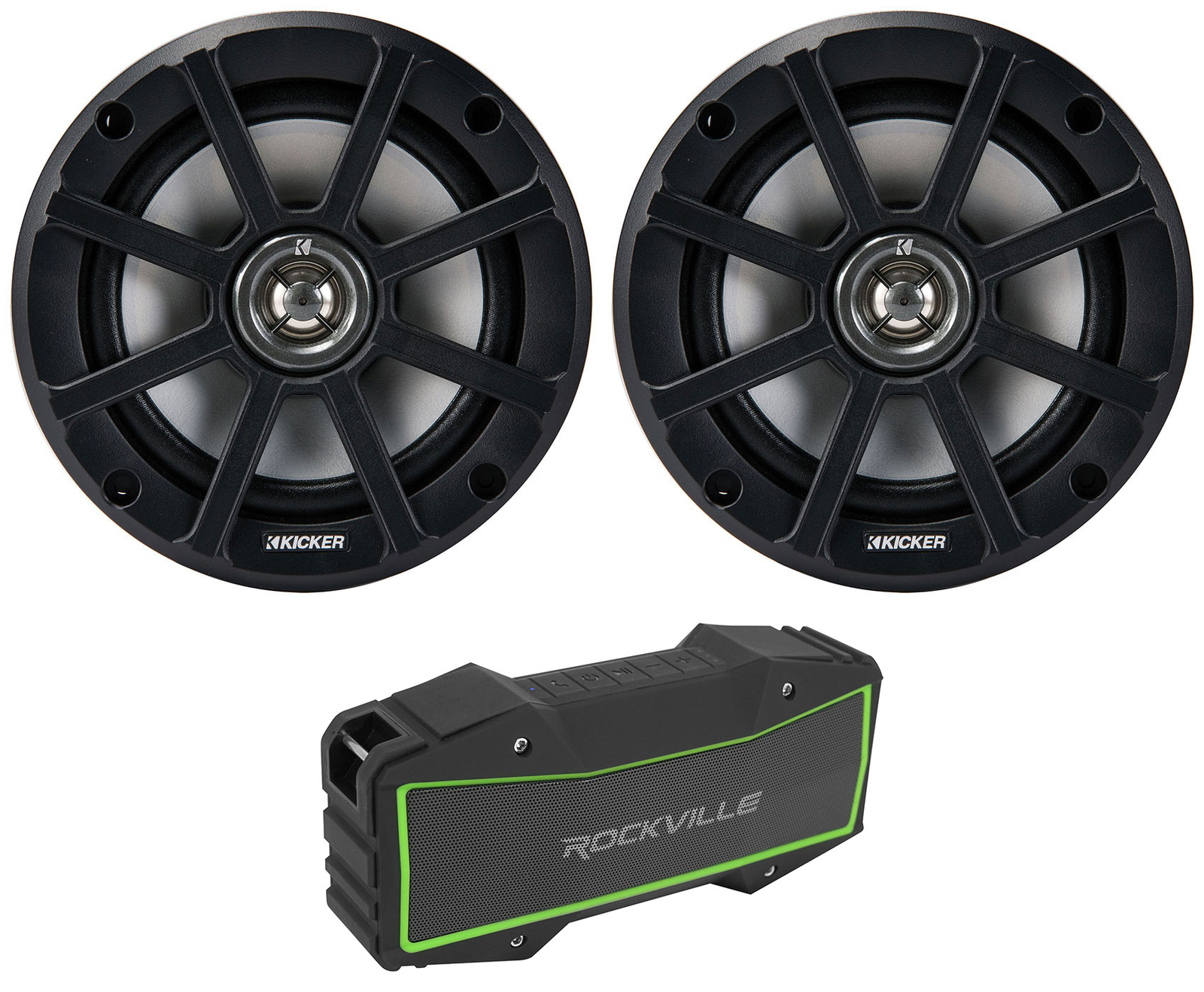 Пара динамиков KICKER 51PSC652 65 мощностью 120 Вт для мотоциклаATVUTV Bluetooth Динамик