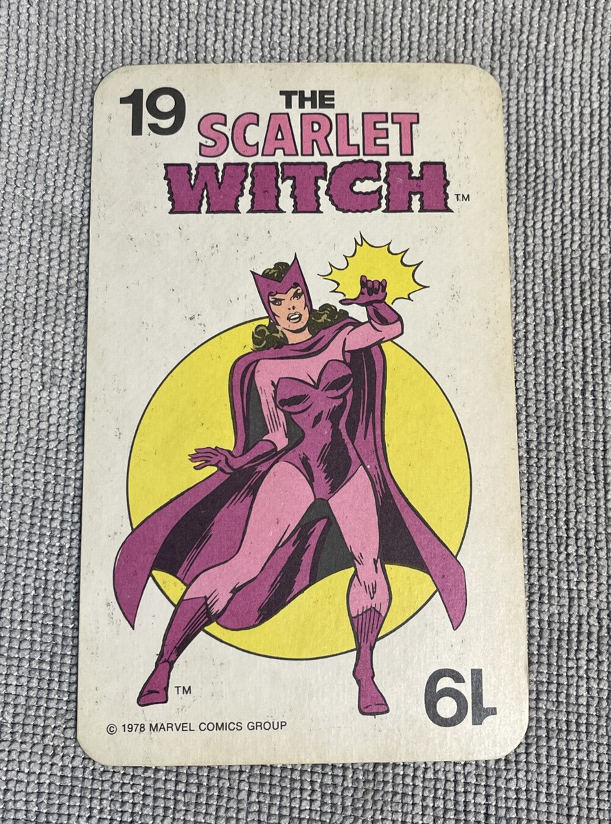 1978 Milton Bradley Marvel Super-Heroes Card Game Scarlet Witch