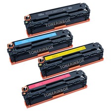 4 Pack Compatible Toner Cartridge Combo For HP CE320A CE321A CE322A CE323A 128A