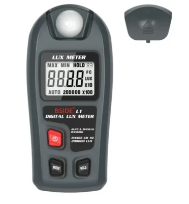 BSIDE Lux Meter Digital Illuminometer 0~200,000lux LCD Pocket Light Meter Lux/FC