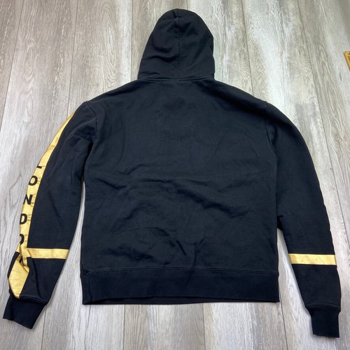 Boy London Sweater Mens XL Black Gold Slim Hoodie Hooded Zip Casual Men * - 第 11/14 張圖片