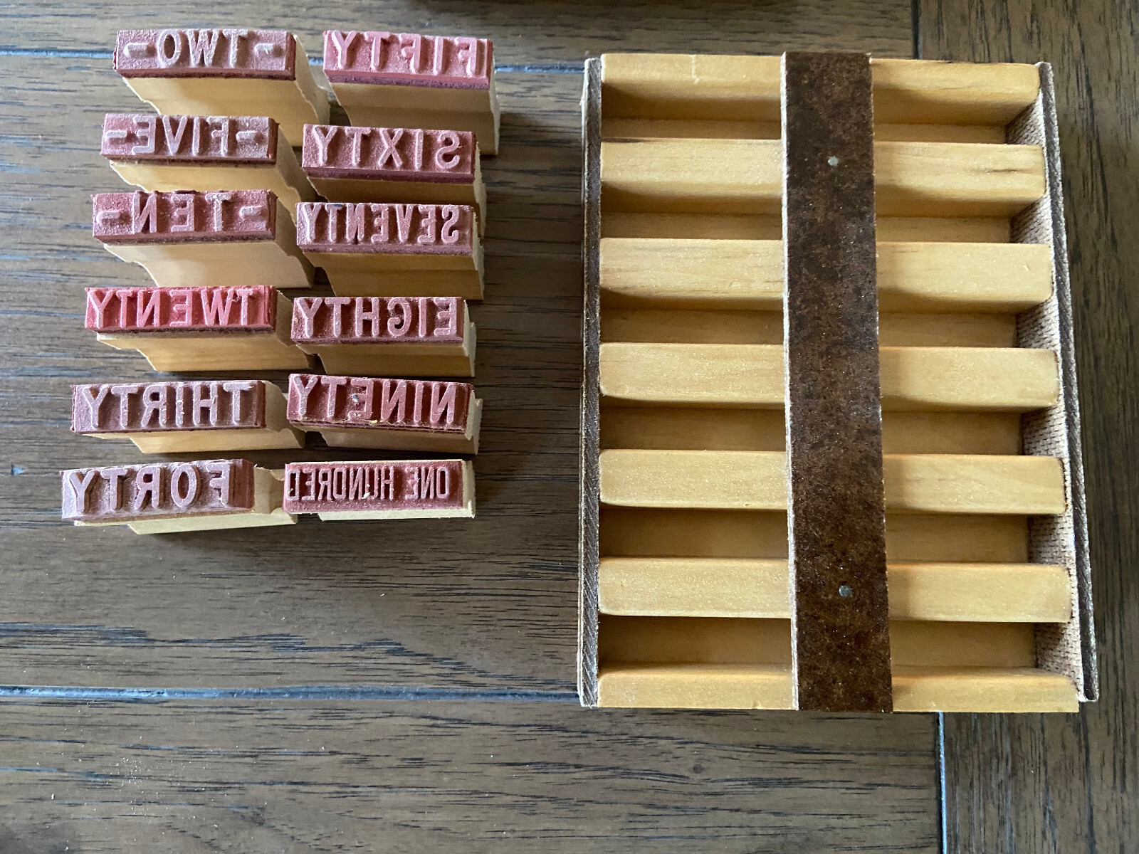 NEVER USED! VINTAGE POSTAL OR BANKERS MONEY ORDER RUBBER STAMP SET