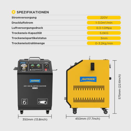 AUTOOL® HTS705 Trockeneisstrahlanlage Trockeneisstrahlgerät Reinigungsmaschine - Bild 10 von 14