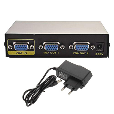 D12C Port SVGA VGA Splitter 1920*1440 in out PC VGA