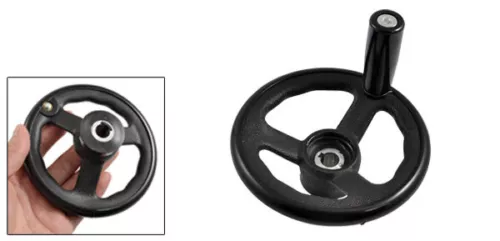 160mm*16mm*5mm 3 Spoke Hand Wheel With Revolving Handle For Milling Machine NEW - Picture 18 of 19