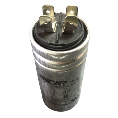 8uF Run Capacitor ICAR P2 Metal/Aluminium 400/450/500V for