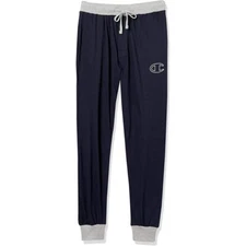 Champion Men's Athletics 100% Cotton Black Sleep Pants Rib Cuff Pant SM & XL