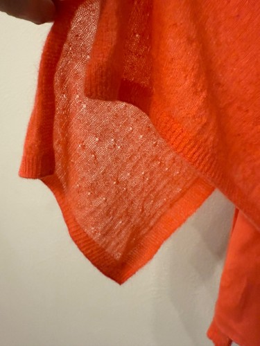 ST. JOHN size S Alpaca/Mohair/Silk pullover sweater layered look coral excellent - Picture 4 of 9