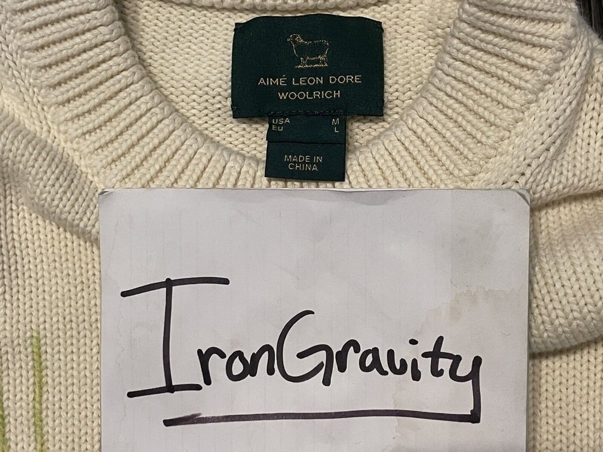 Woolrich x Aime Leon Dore ALD Duck Knit Sweater Size Medium