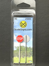 HO-2500-000-C / 1:87 Scale Street  Railroad Signs "Red Stop"