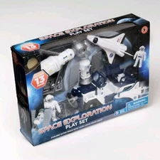 NASA Space Exploration Play Set Astronauts, Space Ship & Satellite, 13 Piece, 3+