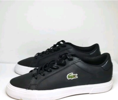 LACOSTE LEROND PLUS TRAINERS BLACK/WHITE Size UK 4/EU