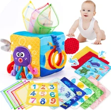 Baby Tissue Box Toy - Baby Toys 6-12 Months Montessori Toys for 6 Month Old with