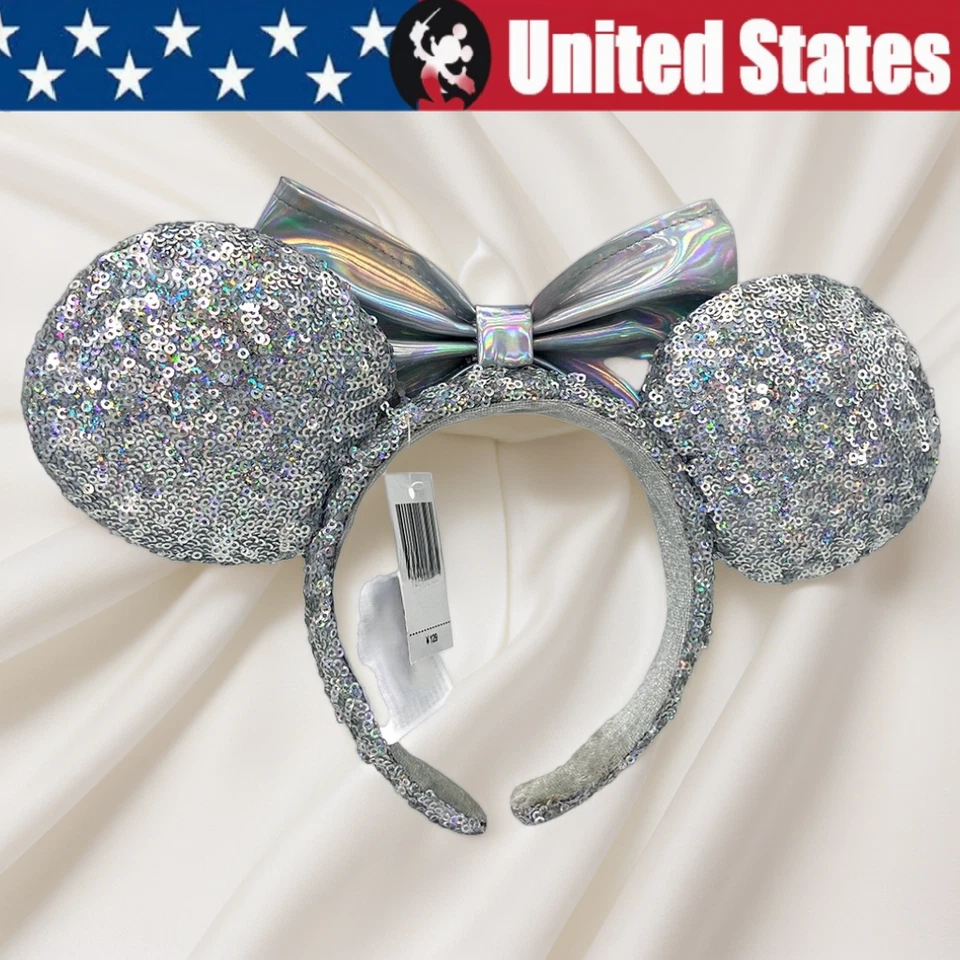 Diadema Edición Espejo Mágico Cenicienta Orejas Minnie Plateadas Parques Disney 🎉 Foto 2 de 4