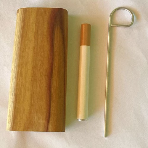 INHALE®️ wooden Dugout Box with one Pinch hitter bat Pipe & poker Made in USA - Picture 4 of 4