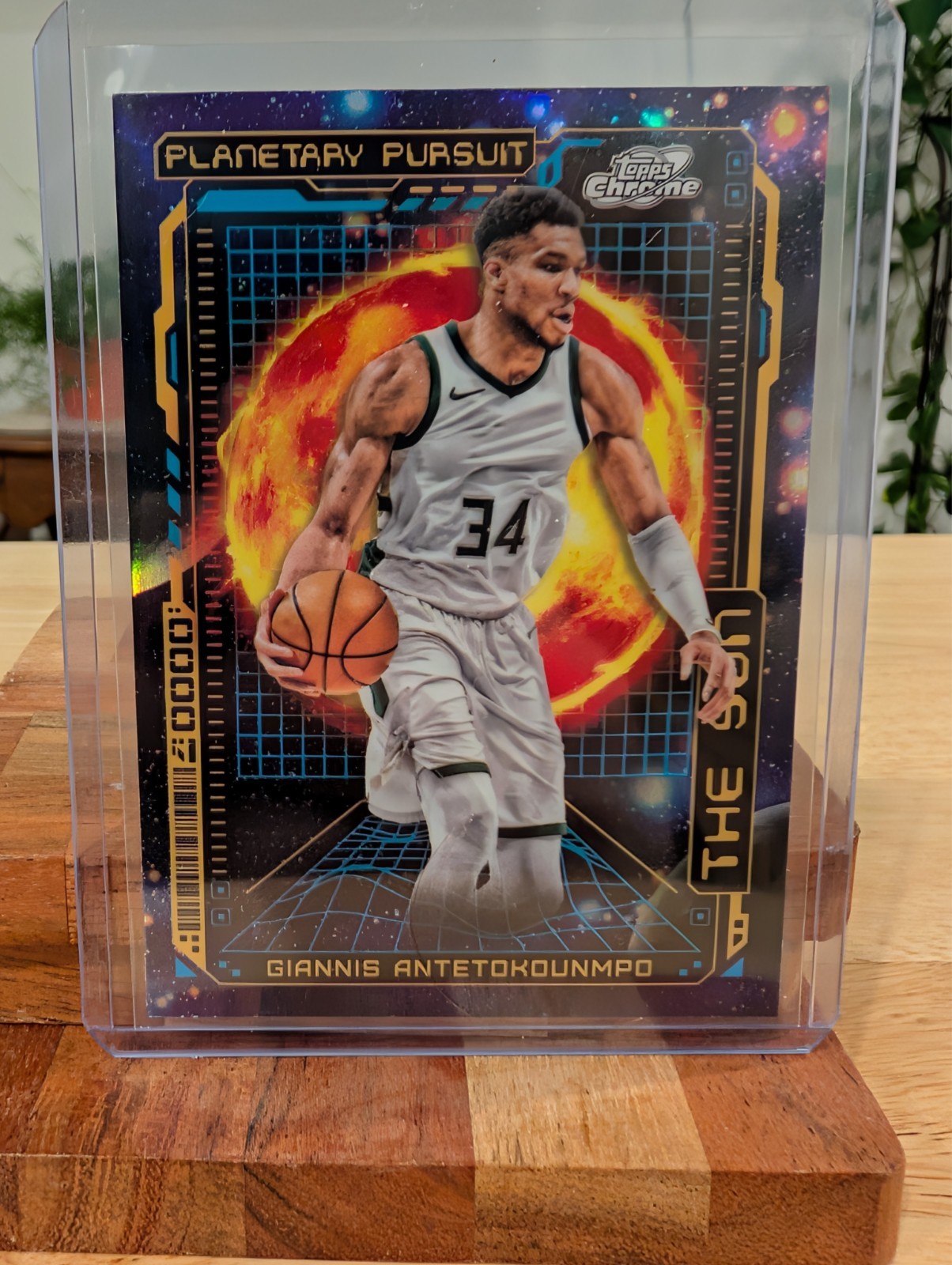 2023-24 Giannis Antetokounmpo Chrome Cosmic Planetary Pursuit The Sun #PPS-3
