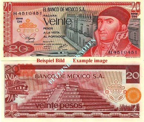 MEXICO / MEXICO 20 PESOS 1977 aUNC.P 64d 652#❇️❇️