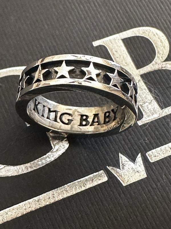 King Baby Studio Sterling Silver Stackable Star Ring Size 10.5