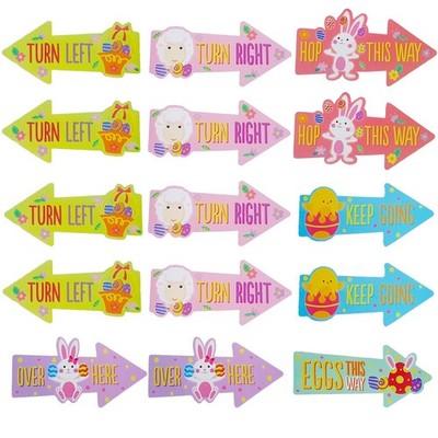 Easter Egg Hunt Arrow Signs 15 Pack Fun and Games