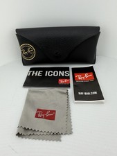 Ray-Ban Black Replacement Sunglasses Glasses Case Cleaning Cloth And Booklets