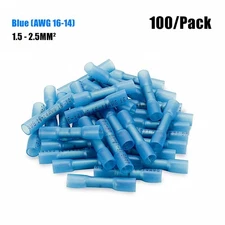 100X Heat Shrink But Connector Waterproof Electrical Wire Marine Butt Splice
