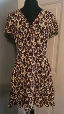 Madewell Button Wrap Dress Viola Floral Size 6 Viscose 90s Friends Fairy Whimsy 