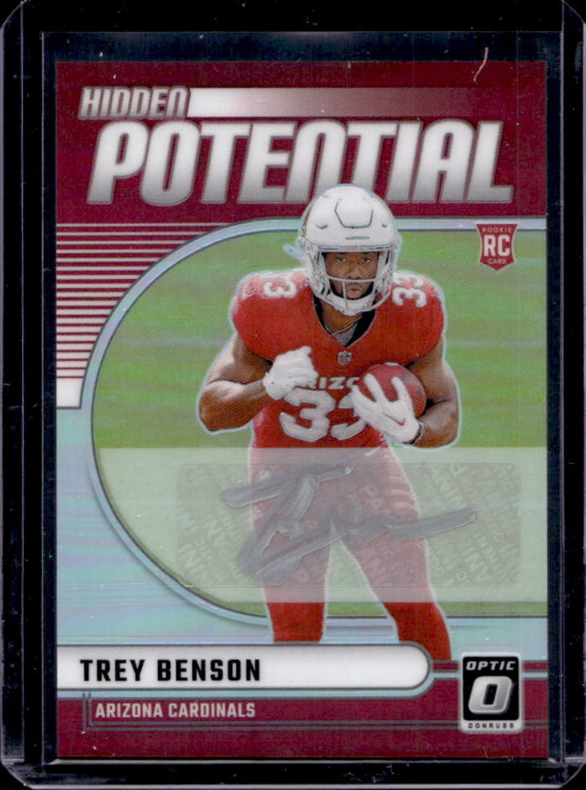 Trey Benson Panini Donruss Optic Hidden Potential #10 Autograph
