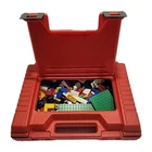 Vintage 1985 Lego Red Carrying Case Box with LEGO Pieces Toy Carrier