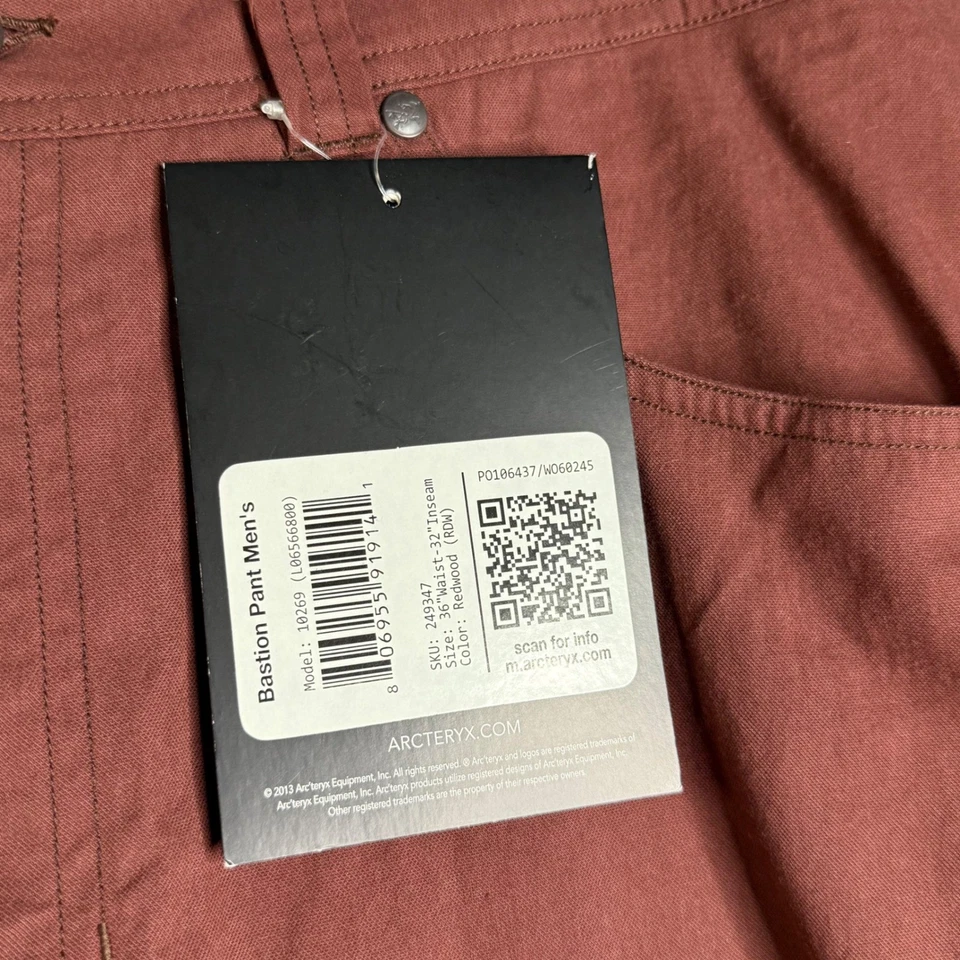 Calça Arcteryx Bastion Masculina Tamanho 36x32 Caminhada Ao Ar Livre Redwood - Imagem 2 de 4