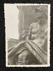WW2 Military Soldier On Statue In Berlin Germany Antique Vintage Snapshot Photo