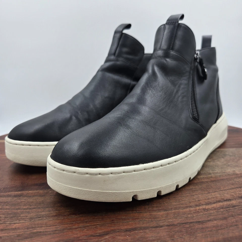 Botas Vionic Brinkely Para Mujer 10 Negro Blanco Cuero Cremallera Plataforma Botín Zapatilla Foto 4 de 4