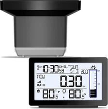 Wireless Rain Gauge Outdoor, Self-Emptying Digital Rain Gauges Outdoors Best Rat