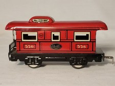 Marx Tin Litho Train NY Central Lines Red 556 Caboose O Gauge 4-Wheel 3