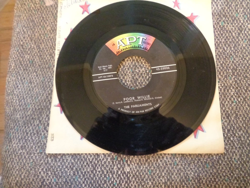 The Parliaments,Poor Willie,Apt Label, 45 RPM - Image 2 of 3