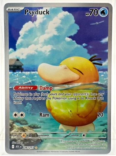 2026 Pokémon Psyduck 226/217 Illustration Rare Holo Ascended Heroes Near Mint