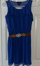 💙🦋Girls Blue Amy’s Closet Spring Ruffle Dress W/Belt Size 7 💙🦋
