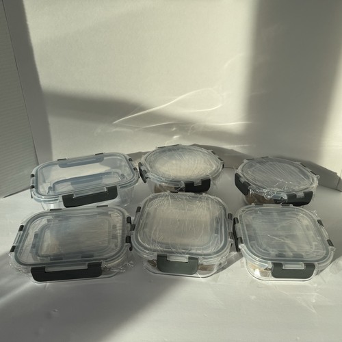 Komuee Glass Food Storage Containers, Only 11 Containers, 23 Pcs, One Broken - Picture 2 of 17