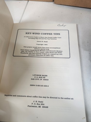 Collectors Guide to Key-Wind Coffee Tins by James H. Stahl - Picture 3 of 3