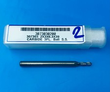 Image of 2mm Europa Carbide 3 Flute Ball Nose End Mill with Plain Shank