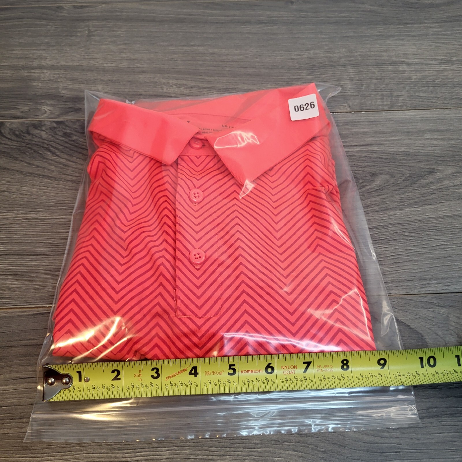 Under Armour Polo Shirt Mens L Large Loose Fit Heat Gear Orange Chevron thumbnail 10