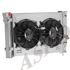 4Row Aluminum Radiator Shroud Fan Relay For 1997~04 Chevrolet Corvette 5.7 V8 AT