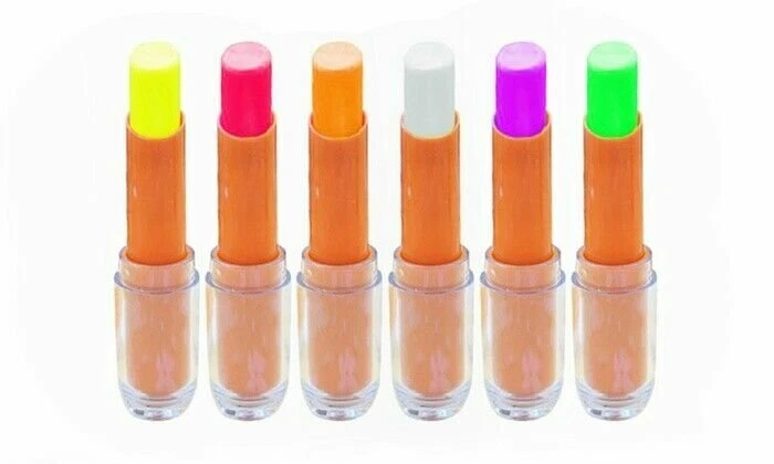 UV Blacklight Glow in the Dark Lipstick Fun Neon Party Lip Gloss - Image 3 of 4