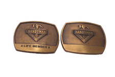 1996 Handyman Club of America Life Member Metal Belt Buckle Set