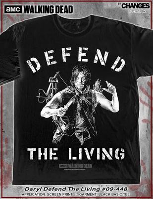THE WALKING DEAD AMC Defend Der Living Walkers Zombies Biter Twd T-Shirt S-3XL