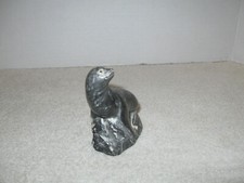 Vintage "The Wolf Sculptures" Carved Soapstone Two Seals