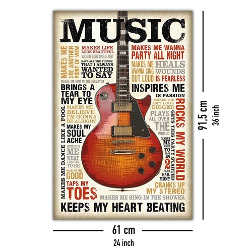 Music is passion Poster 61 x 91,5 cm - Foto 5 di 5